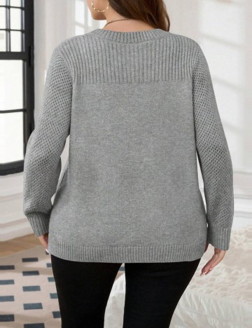 Pulover Shein Curve+, gri