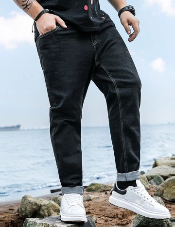 Jeans Shein MANFINITY, negru