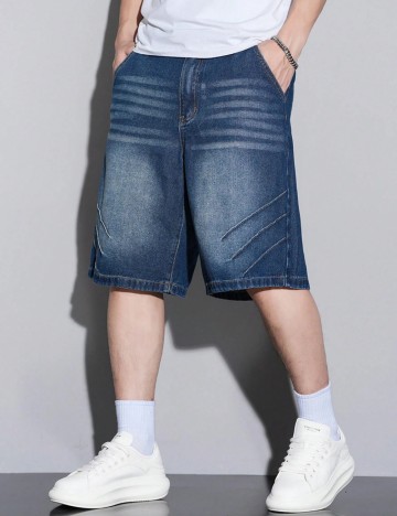 Pantaloni scurți Shein, albastru