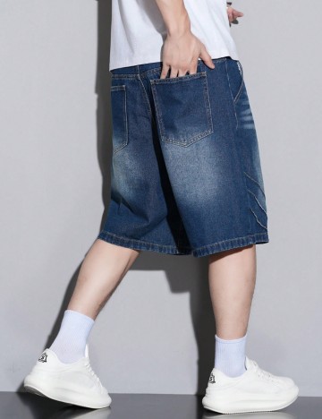 Pantaloni scurți Shein, albastru