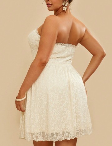 Rochie mini Shein Curve+, crem