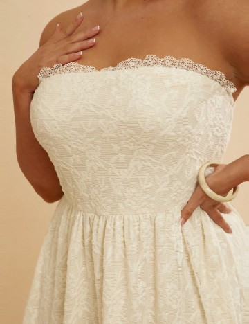 Rochie mini Shein Curve+, crem