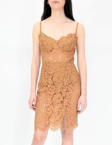Rochie de dantelă Shein, maro