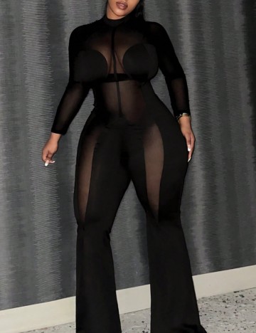 Salopetă lungă Shein Curve+, negru