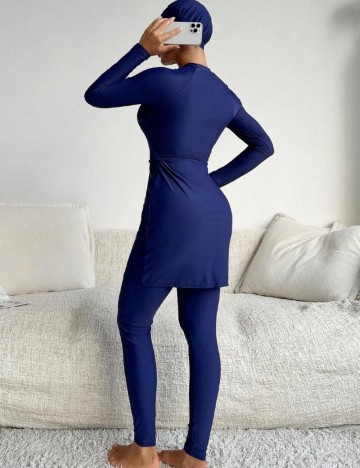 Set costum de baie Shein, bleumarin