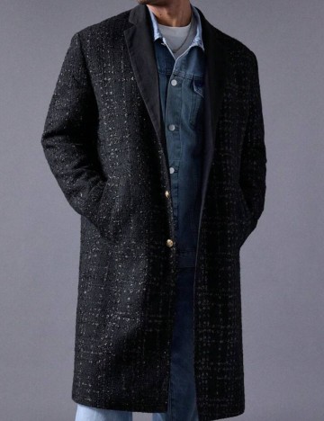 Palton Shein MANFINITY, negru