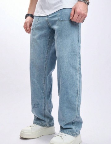 Jeans Shein MANFINITY, alb