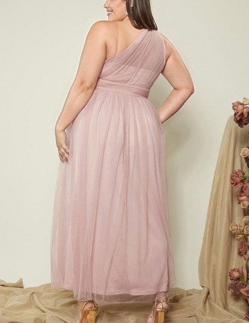 Rochie maxi Shein Curve+, roz