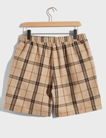 Pantaloni scurți Shein MANFINITY, maro