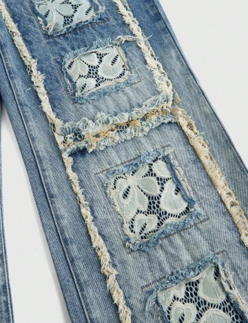 Jeans Shein Romwe, albastru