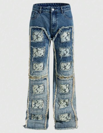 Jeans Shein Romwe, albastru