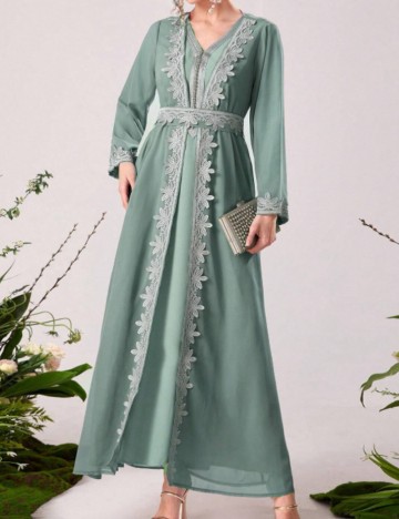 Set Rochie și Cardigan Shein, verde