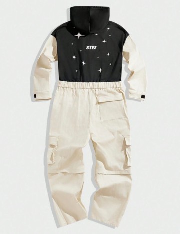 Salopetă lungă Shein MANFINITY, crem