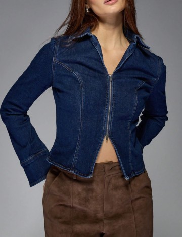 Jachetă De Blugi Shein Missguided, albastru