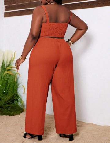 Compleu Shein Curve+, cărămiziu