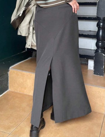 Fustă maxi Shein DAZY, gri