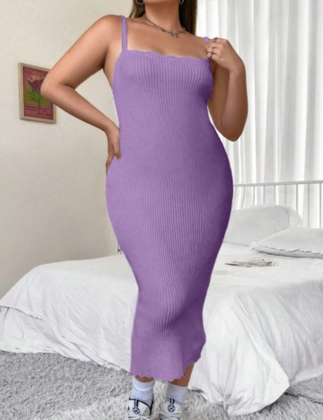 Rochie midi Shein Curve+, mov