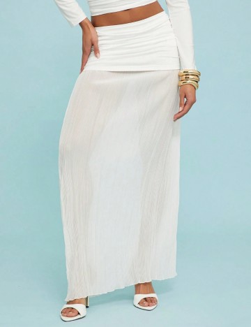 Fustă maxi Shein, alb
