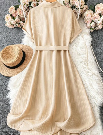 Rochie midi Shein Curve+, bej