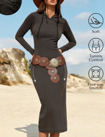 Rochie maxi Shein, gri