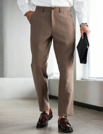 Pantaloni Shein MANFINITY, maro