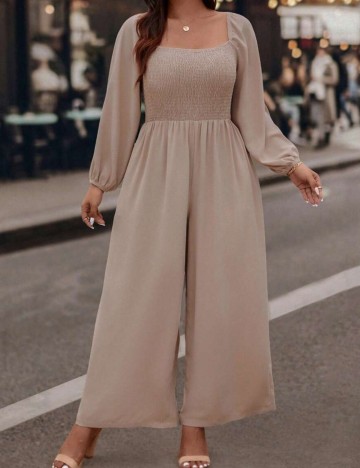 Salopetă Shein Curve+, crem