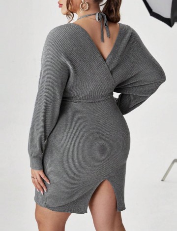 Rochie mini Shein Curve+, gri