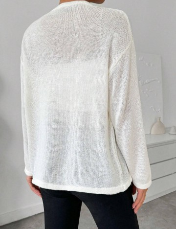 Cardigan Shein, alb