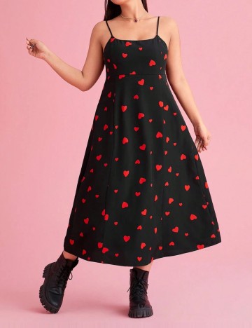 Rochie midi Shein Curve+, negru