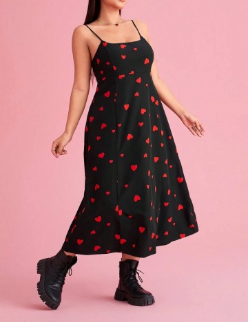 Rochie midi Shein Curve+, negru