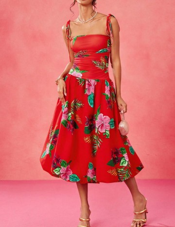 Rochie midi Shein X, roșu