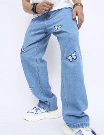 Jeans Shein MANFINITY, albastru