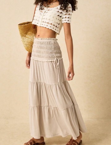 Fustă maxi Shein, crem