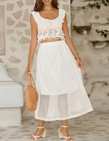 Compleu Shein VCAY, alb