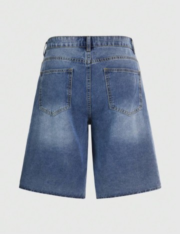 Pantaloni scurți de blugi Shein, albastru