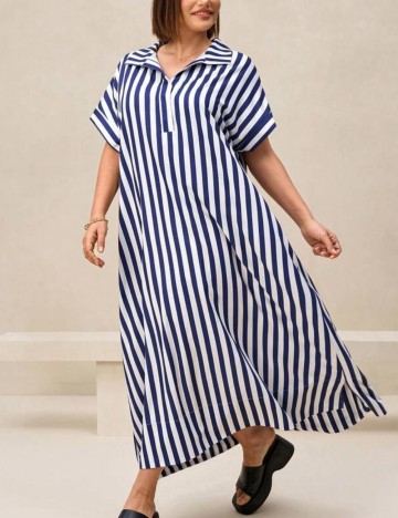 Rochie maxi Shein Curve+, mix culori