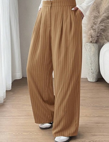 Pantaloni Shein Curve+, maro