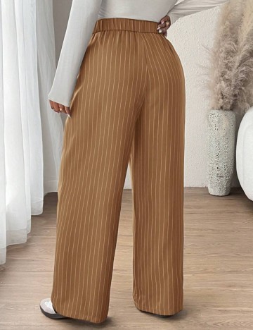 Pantaloni Shein Curve+, maro