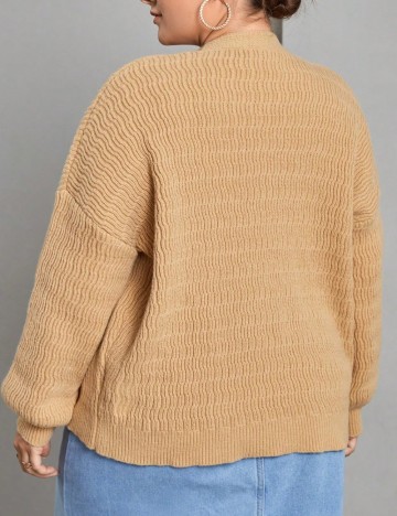 Cardigan Shein Curve+, maro