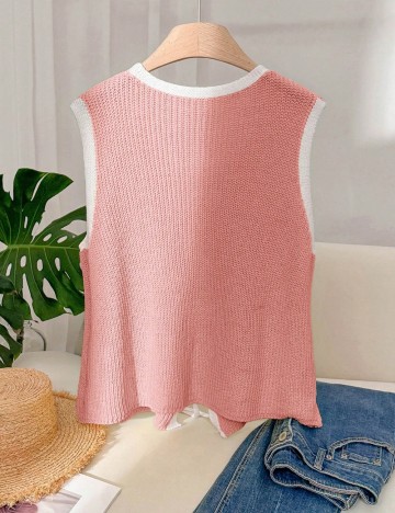 Vestă Shein Curve+, roz