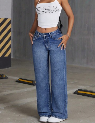 Jeans Shein, albastru