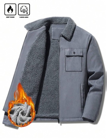 Geacă Shein MANFINITY, gri