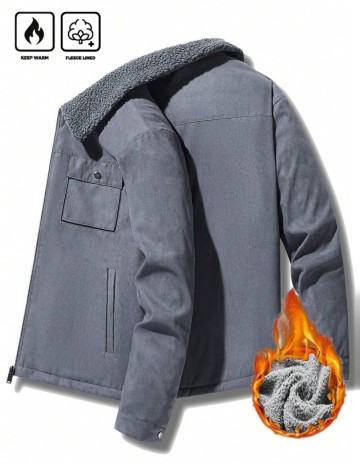 Geacă Shein MANFINITY, gri