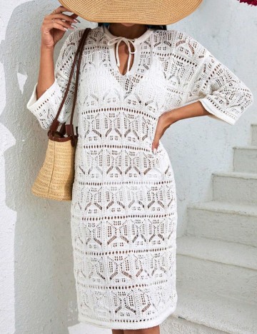 Rochie midi Shein, crem