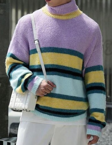 Pulover Shein MANFINITY, mix culori