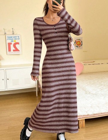 Rochie maxi Shein, mix culori