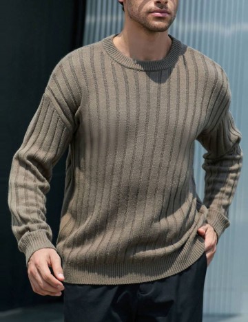 Pulover Shein MANFINITY, kaki