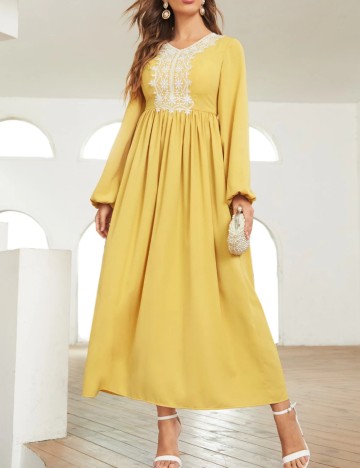 Rochie midi Shein, galben