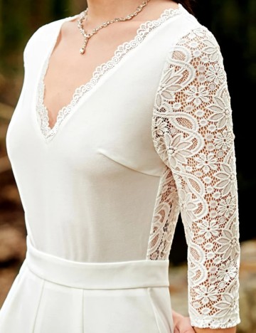 Salopetă Shein, alb