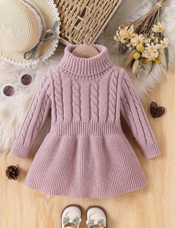 Rochie tricotată Shein, roz